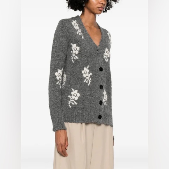 Jil Sander intarsia-knit cardigan $1852 New without tag - Picture 5 of 8